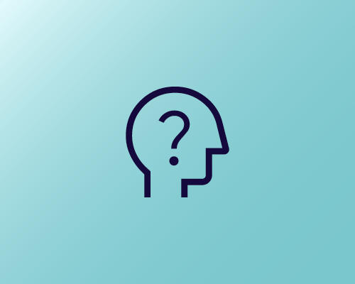 Icon doubt question blauw