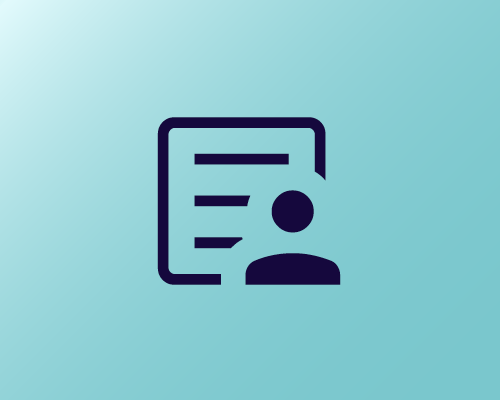 Icon person file blauw