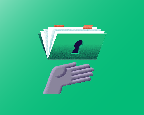 Illustratie groen map