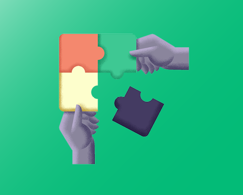 Illustratie groen puzzel