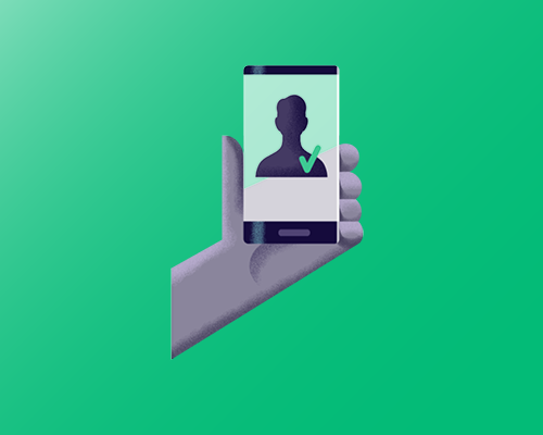 Illustratie groen smartphone