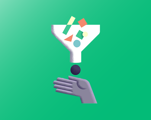 Illustratie groen trechter