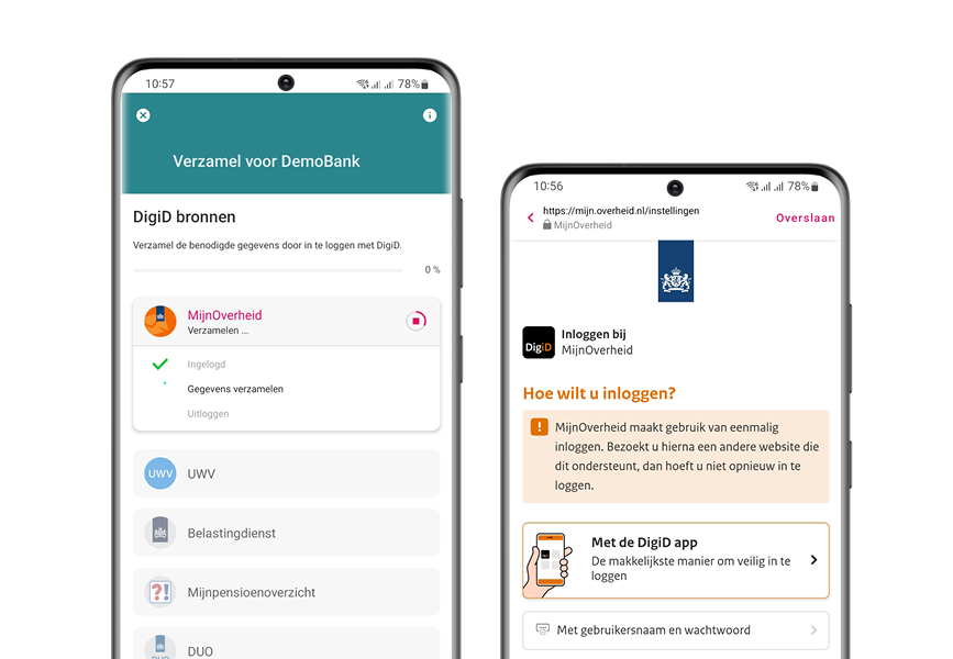 Overheidsbronnen en DigiD