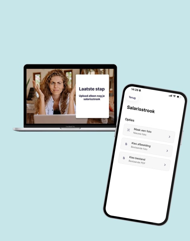 Vrouw gefrustreerd omdat ze een extra document moet uploaden nieuwe app versie