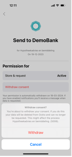 Withdraw consent 2