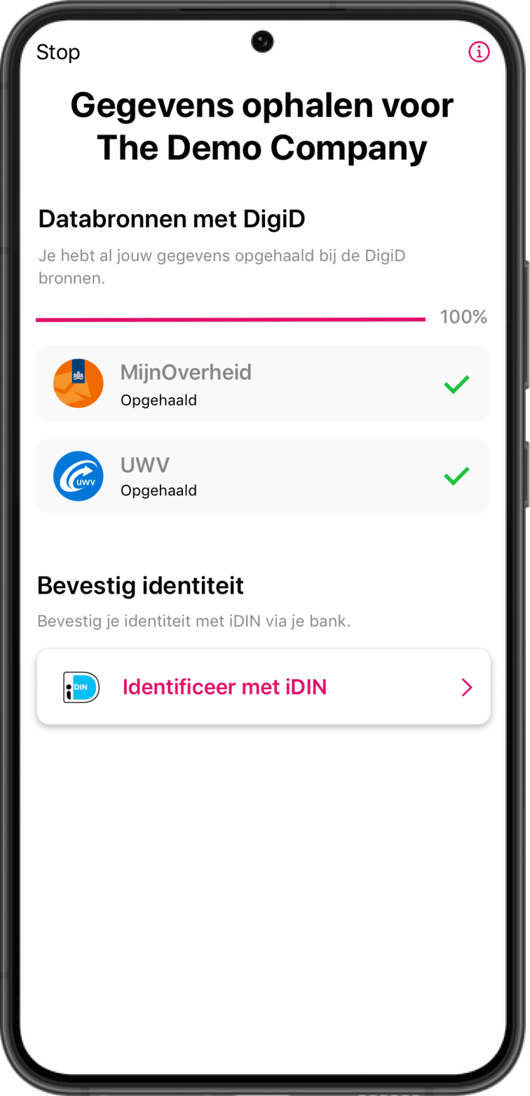 OcktoID in de Ockto app